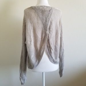 Margaret O'Leary Linen Knit Open Back Sweater